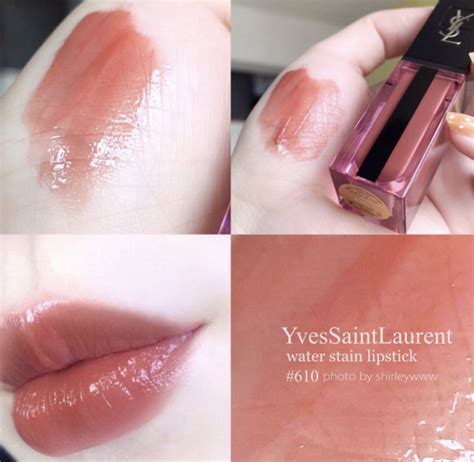 ysl glossy stain swatches vintage|YSL lip stain 610.